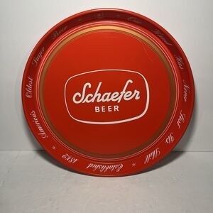 Vintage Original Bar 12" 1960s Schaefer Beer Metal Serving Tray
